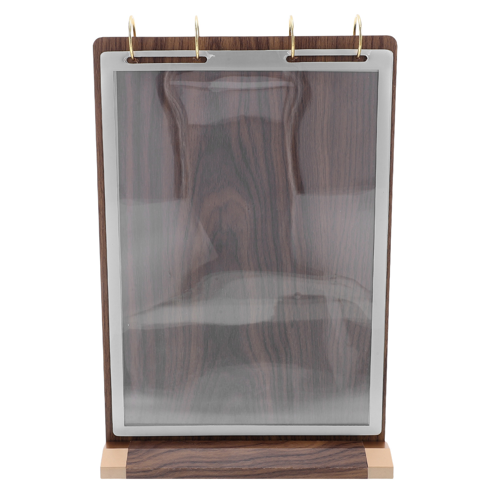 Display Stand Wood - 6 Sayfa A4 Ceviz Ağacı Menü