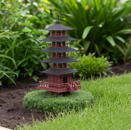 Bonsai Garden Ideas - Bahçe Akvaryum Bonsai Dekor Mini Pagoda