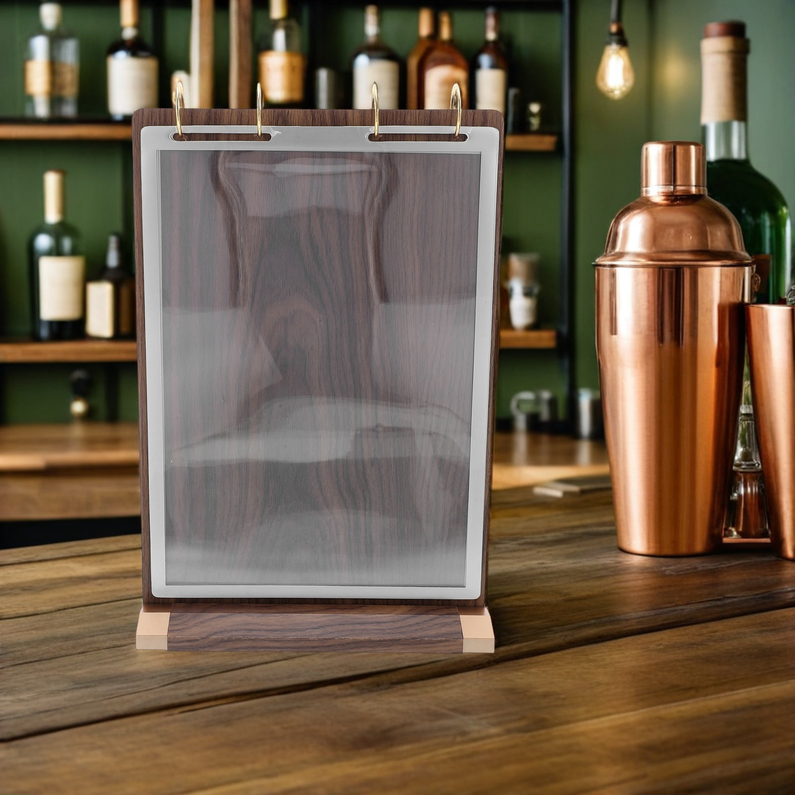 6 Sayfa A4 Ceviz Ağacı Menü Tu - Display Stand Wood incelemesi ve fiyatı