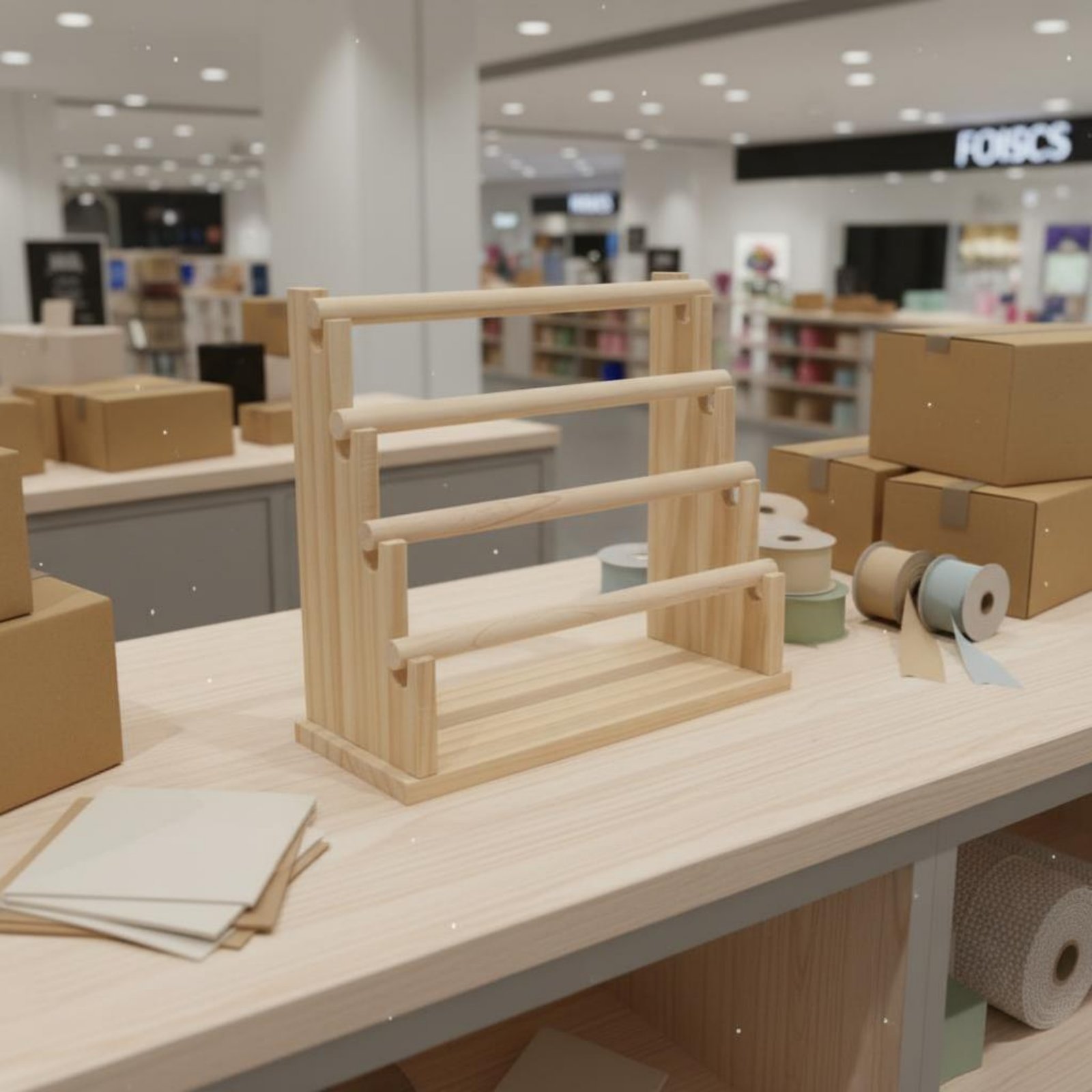 Masaüstü Takı Rafı Doğal Ahşap - Display Stand Wood incelemesi ve fiyatı